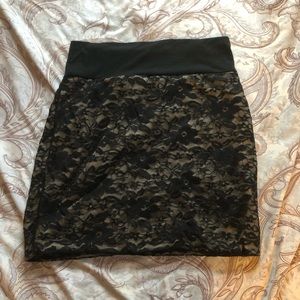 Black Lace Mini Skirt